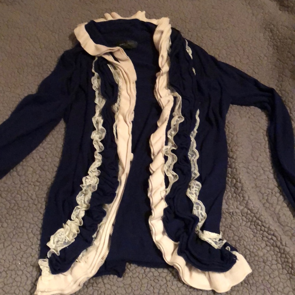 Lace detailed cardigan